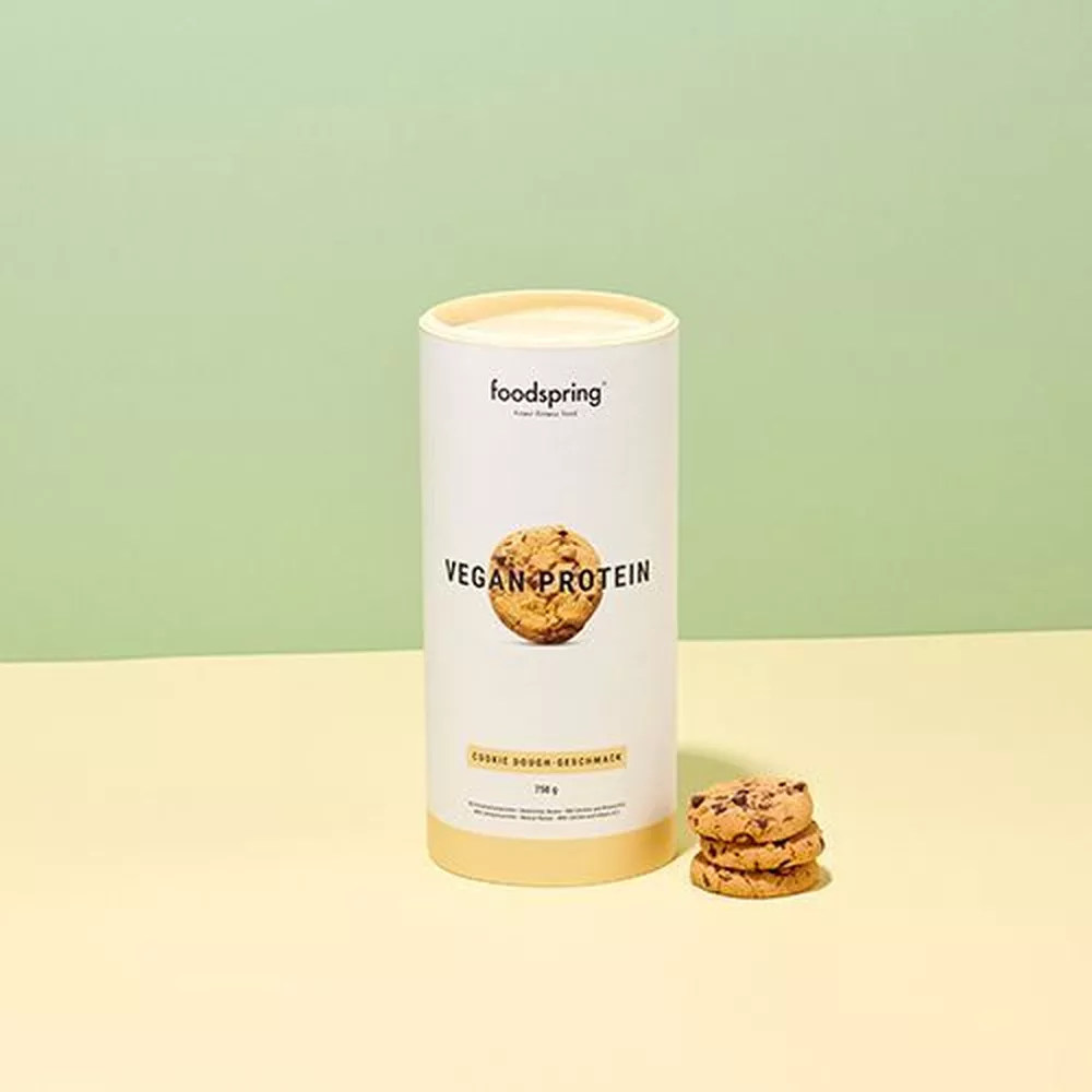 Veganes Proteinpulver von foodspring mit Cookie Dough Geschmack